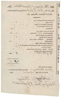 约翰·G的比尔. 格罗斯曼写给黛娜·哈特福德庄园的信，由莎拉·贝尔纳普签署，1813年4月3日 